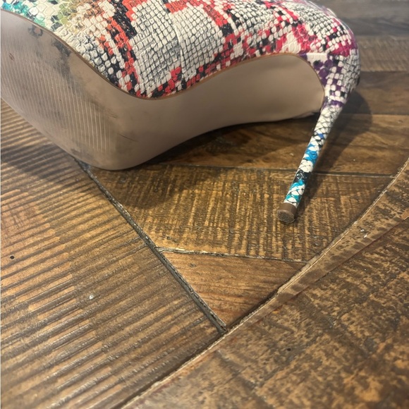 Steven Madden Womens 4 Inch Heels Vala Pump Snake Print Rainbow Colors Size 8.5M - Picture 11 of 11